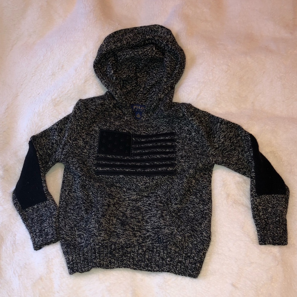 POLO RALPH LAUREN BOYS HOODED SWEATER-NEW W/O TAGS